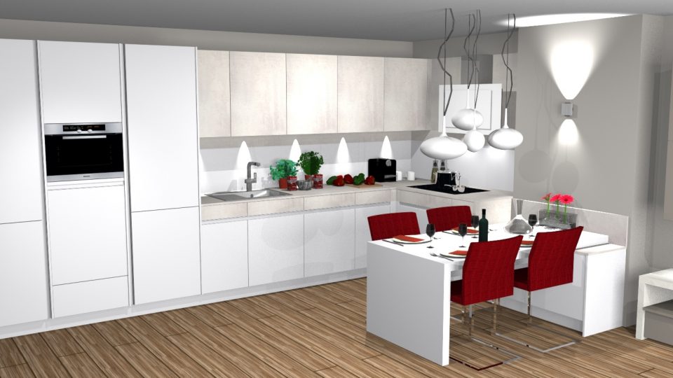 3-D-Küchenplanung, Planungsbeispiel
