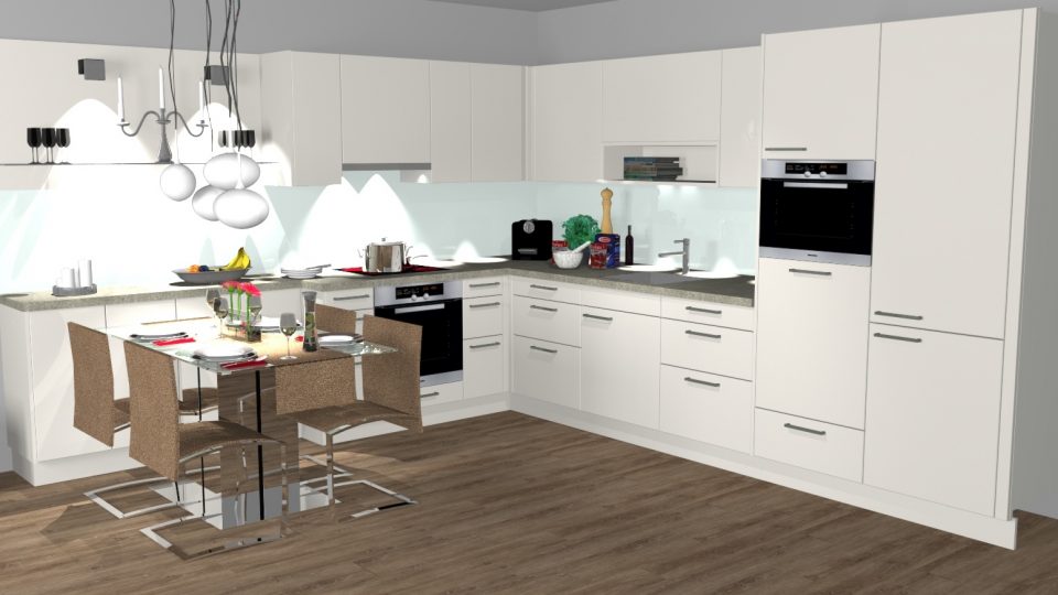 3-D-Küchenplanung, Planungsbeispiel