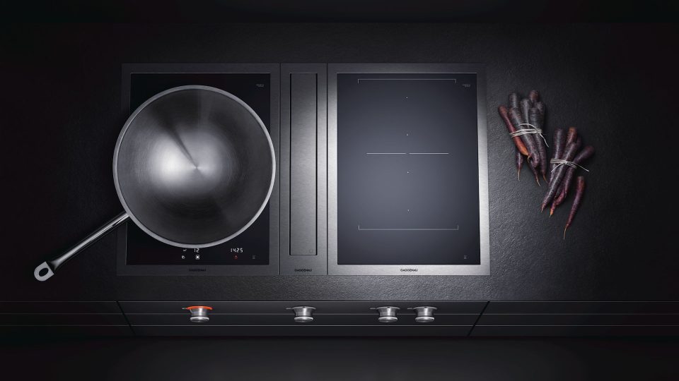 Beispielbild Gaggenau Induktionskochfeld mit integriertem Dunstabzug